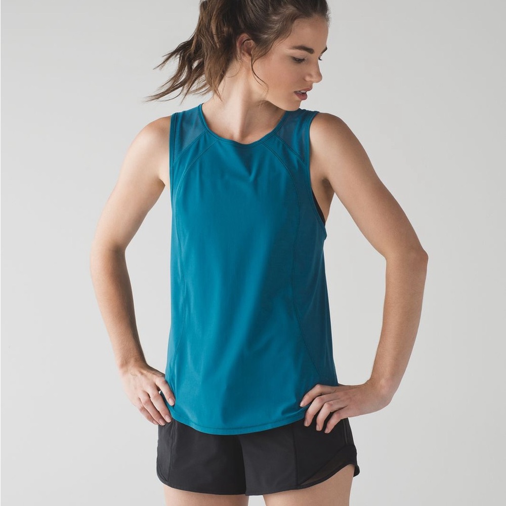 Lululemon Swift Tank - Teal - Back Vent - Relaxed Fit - Like New - No SZ Tag -M